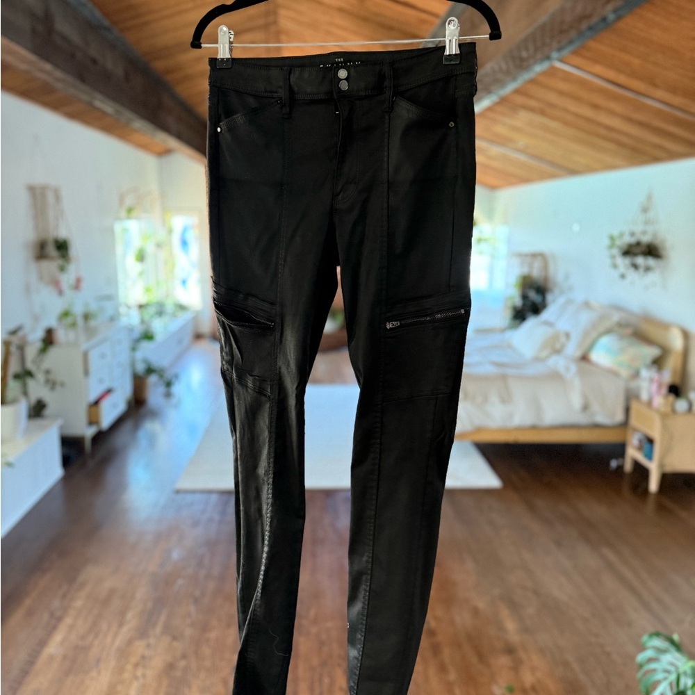 White House Black Market The Skinny Black High-Rise Pants Size 4L